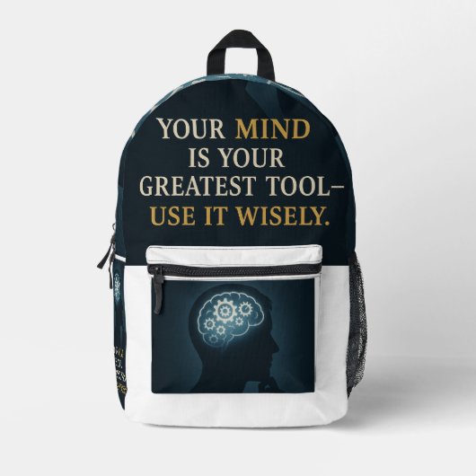 心の力を利用する プリントバックパック (正面)