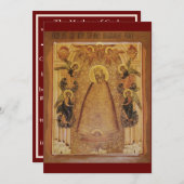 心の啓蒙者神の母祈りの言葉カード サンキューカード (正面/裏面)