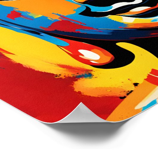 心の奥深さが明らかになる:鮮やかな仏通りアート ポスター (角)