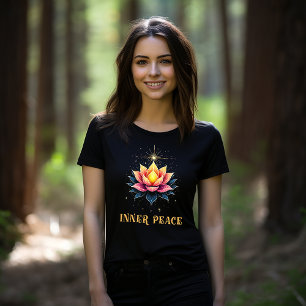 心の平和の美しい蓮の花 Tシャツ
