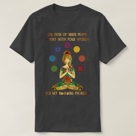 心の平和の道は四二で始まる Tシャツ (デザイン正面)