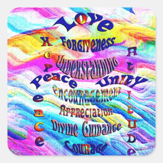 心の平和_ スクエアシール (正面)