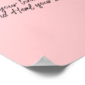 心の平安を見つけ、心を癒しなさい。 ポスター (角)