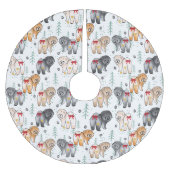 心の底から5つのチャウ色 ブラッシュドポリエステルツリースカート (正面)