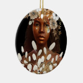 心の強いアフリカ系アメリカ人の女性アートを壊した セラミックオーナメント (右)