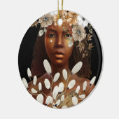 心の強いアフリカ系アメリカ人の女性アートを壊した セラミックオーナメント (左)