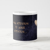 心の形をした月ジャンボで思いやりのある思い出 ジャンボコーヒーマグカップ (正面)