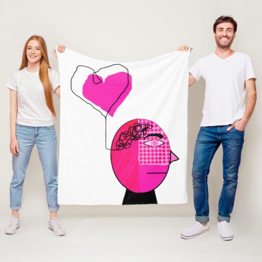 心の愛 フリースブランケット (インサイチュ)