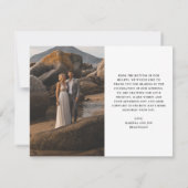 心の感謝してい結婚ある写真 サンキューカード (裏面)