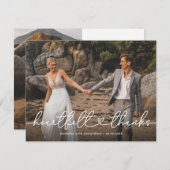 心の感謝してい結婚ある写真 サンキューカード (正面/裏面)