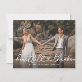 心の感謝してい結婚ある写真 サンキューカード