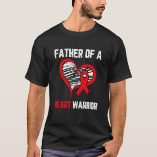 心の戦士のお父さん 心臓病啓発 Tシャツ