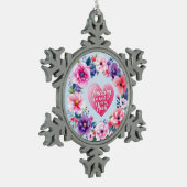 心の教え輝き スノーフレークピューターオーナメント (左)