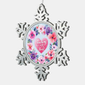 心の教え輝き スノーフレークピューターオーナメント (右)