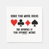 心の減ら誤りが敵を利する スタンダードカクテルナプキン (正面)