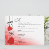 心の琴線の夕食メニュー赤 メニュー (スタンド正面)