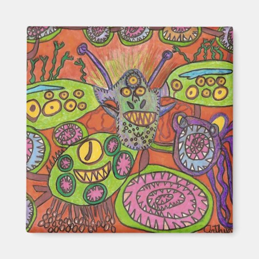 心の生物 マグネット (正面)