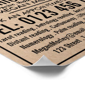 心の神の読目広告 ポスター (角)