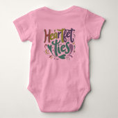 心の絆。 ベビーボディスーツ (裏面)