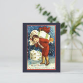 心の良い願いヴィンテージクリスマスカード シーズンポストカード (スタンド正面)