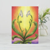 心の花に光が当たって 白い花弁が咲く シーズンカード (スタンド正面)