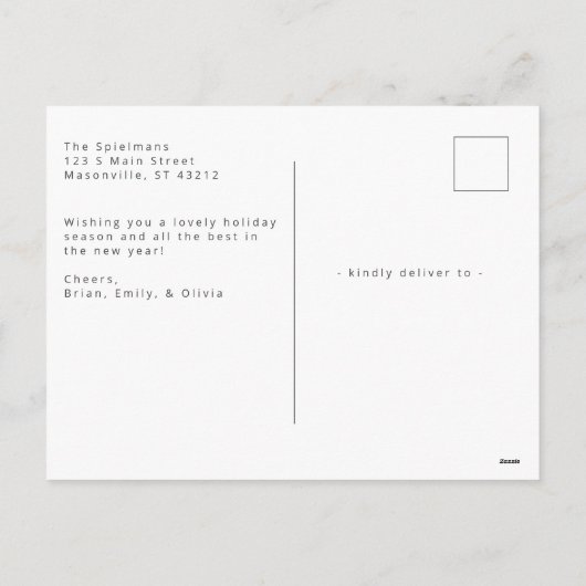 心の軽い星空の手書付きの休日はがき シーズンポストカード (裏面)