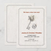 心の鍵 新しい家のご案内 案内状 (正面/裏面)