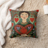 心の開いたフォーク クッション (ブランケット)