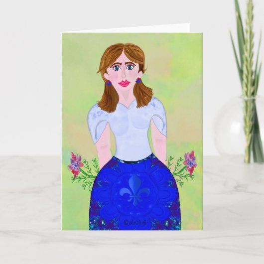 心の開いたリーマリーのクリエイティブデザイン カード (正面)