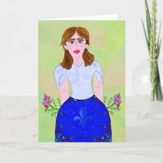 心の開いたリーマリーのクリエイティブデザイン カード