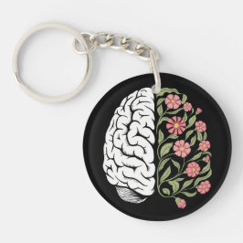 心の開花:論理と自然のバランス キーホルダー