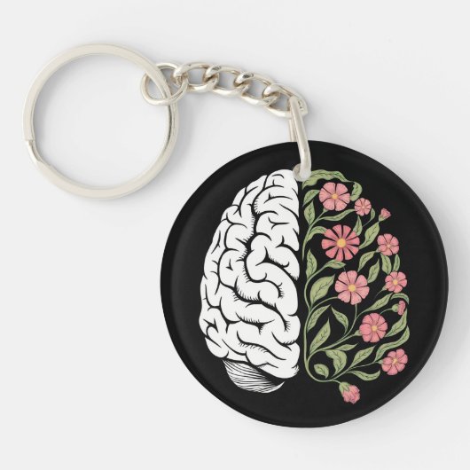 心の開花：論理と自然のバランス キーホルダー (正面)