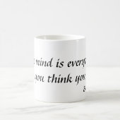 心はすべてです。 bec…考える何 コーヒーマグカップ (中央)