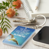 心はカモメのやる気を起こさせるな引用文を達成できます キーホルダー (正面右)