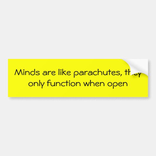 心はパラシュートのようです バンパーステッカー (正面)