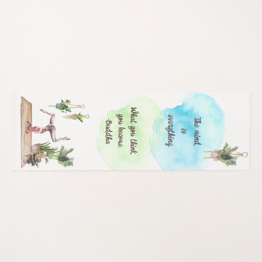 心は全ての水色ヨガマット ヨガマット (正面(横))