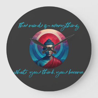 心は全て考えだ ラージ壁時計