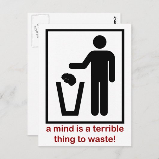 心は無駄に恐ろしいものだ! ポストカード (正面/裏面)