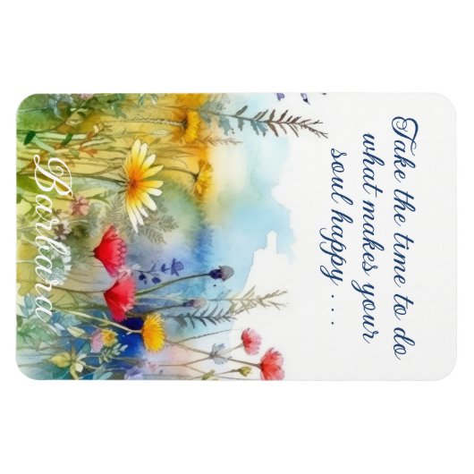 心やる気を起こさせるを幸せにすパーソナライズされたる マグネット (横)