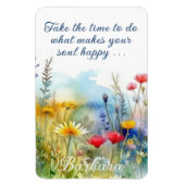 心やる気を起こさせるを幸せにすパーソナライズされたる マグネット (縦)