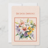 心よりのお悔やみノートカード ノートカード (正面)