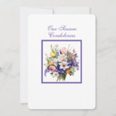 心よりのお悔やみノートカード ノートカード (正面)