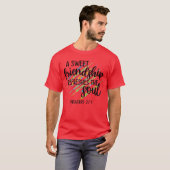 心をリフレッシュする素敵な友情 箴言 27:9 Tシャツ (正面フル)