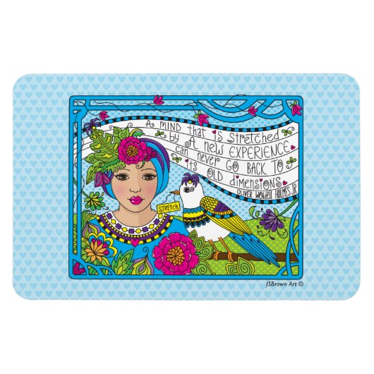 心を伸ばす_フレキシブル磁石6"x4" マグネット (横)