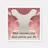 心を使えば命を落とす スタンダードカクテルナプキン (正面)