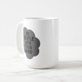 「心を優しく」ウェルビーイング引用文デザイン コーヒーマグカップ (正面左)