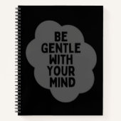 「心を優しく」ウェルビーイング引用文デザイン ノートブック (正面)