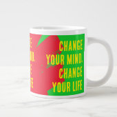 心を変え、人生を変える(Rd/GRN/BLK) ジャンボコーヒーマグカップ (右)