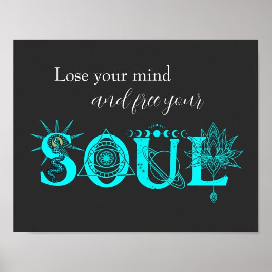 心を失うあなたの魂を解放するウォールアートStars Lotus ポスター (正面)