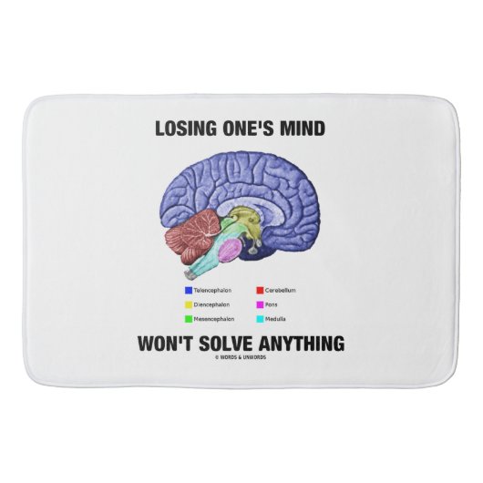 心を失うことで何も頭脳のユーモア解決できません バスマット (正面)